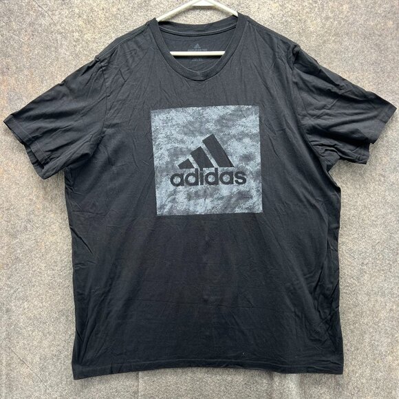 Adidas Other - Adidas Shirt Men 2XL Black Crewneck Amplier Tee Box Logo Trefoil Originals